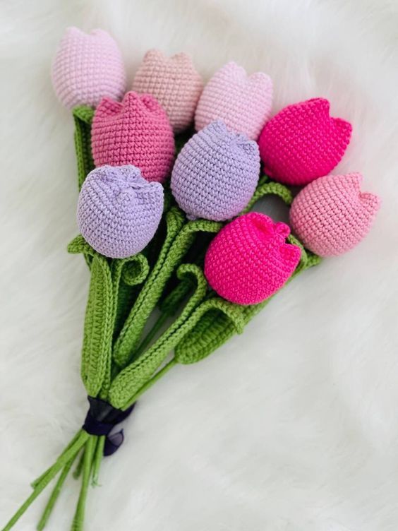 Patrón Tulipas de crochet