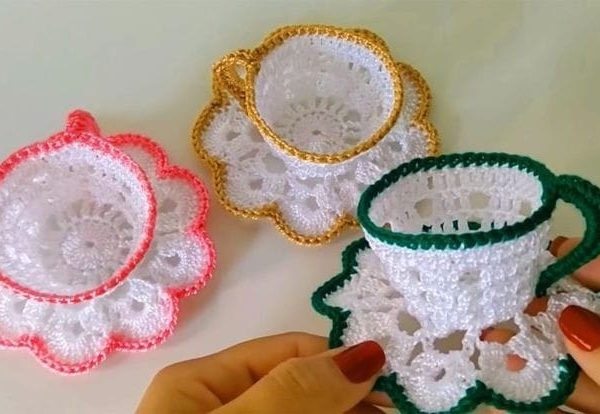 Patrón de Tazas de Crochet