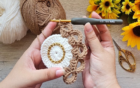 Impresionante Patrón 3D Posavasos Hecho en Crochet